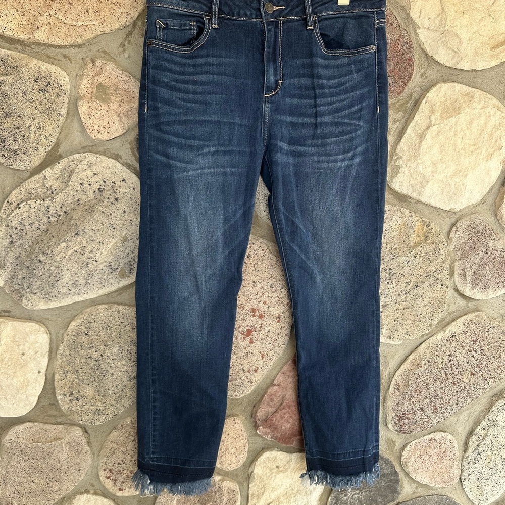 Dark Blue Straight Leg Women's Jeans